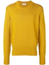 Ami Alexandre Mattiussi Crew Neck Sweater In Yellow