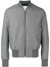 Ami Alexandre Mattiussi Zipped Bomber Jacket In Grey