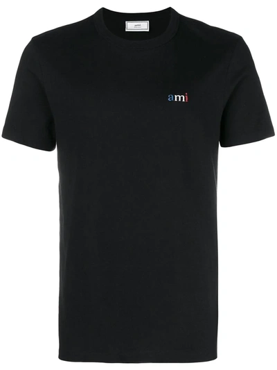 Ami Alexandre Mattiussi T-shirt With Ami Embroidery In 001 Black