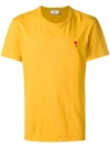Ami Alexandre Mattiussi 'ami De Coeur' T-shirt In Yellow