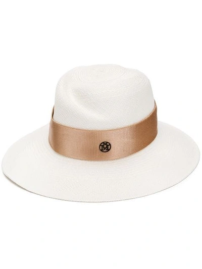 Maison Michel Virginie Fedora Hat In White