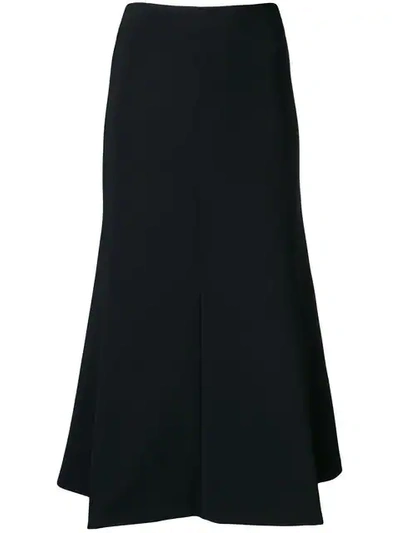 A.w.a.k.e. Flared Midi Skirt In Black