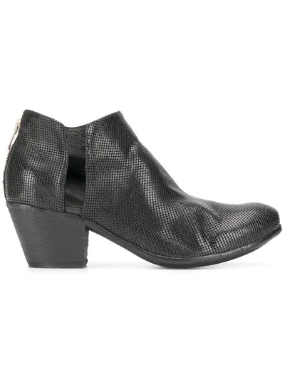 Officine Creative Giselle Woven Ankle Boots In Black