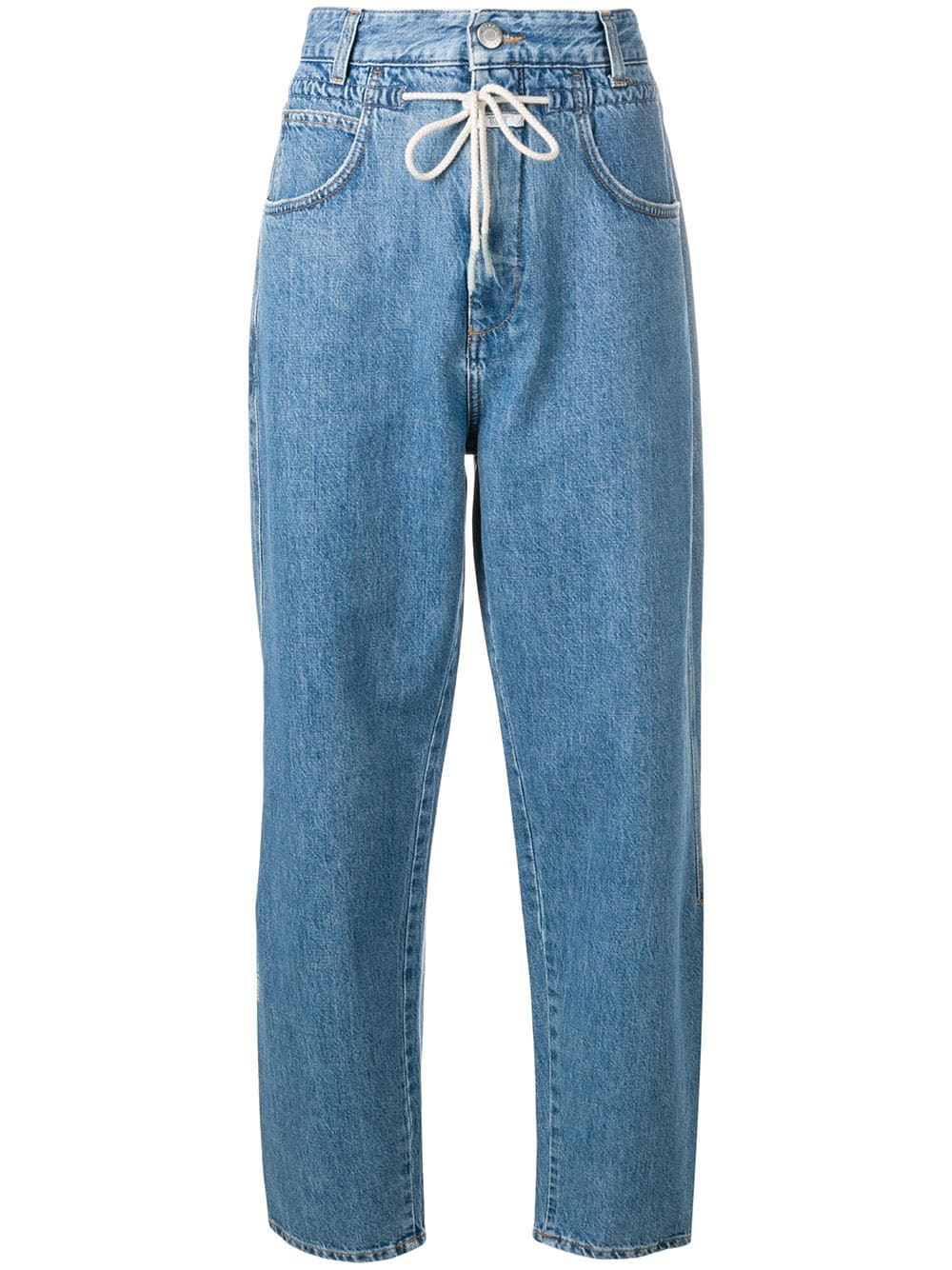 Closed High-waisted Barrel Leg Jeans - Blue | ModeSens