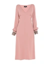 Rochas 3/4 Length Dresses In Pastel Pink