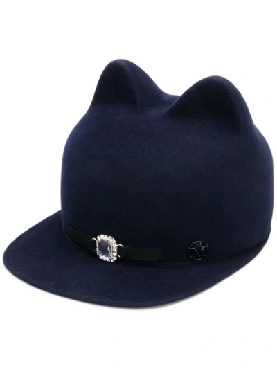 Maison Michel Jamie Cap In Blue