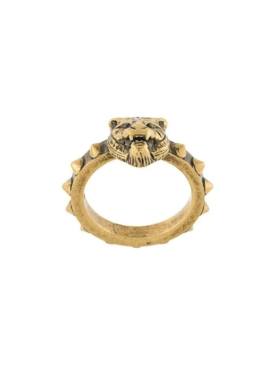 Gucci Ring Mit Löwenkopf-motiv In Gold