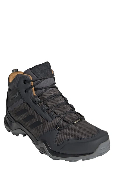 Adidas Originals Ax3 Mid Gore-tex Waterproof Hiking Shoe In Grey Five/ Black/ Mesa