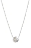 Roberto Coin Diamond Bezel Necklace In D0.38 18kwg