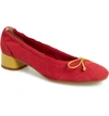 Amalfi By Rangoni Roncade Bow Pump In Red/ Yellow Suede