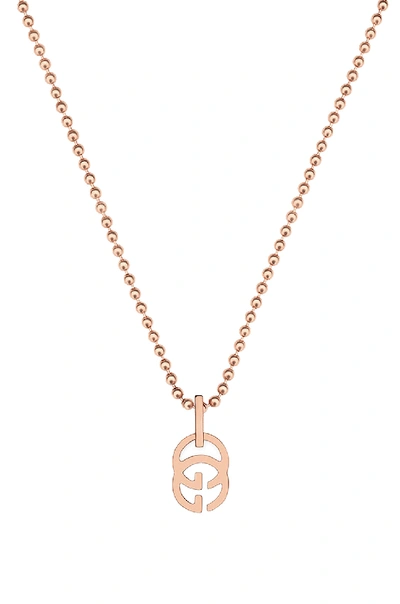 Gucci 18k Yellow Gold Running G Necklace, 17.71" In Metallics
