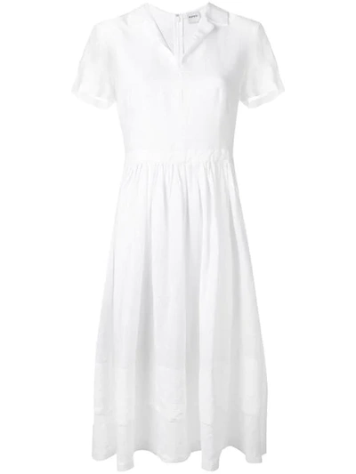 Aspesi Flared Midi Dress In White