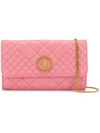 Versace Quilted Medusa Clutch - Pink