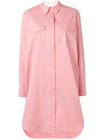 Calvin Klein Oversized Shirt Dress In Pink