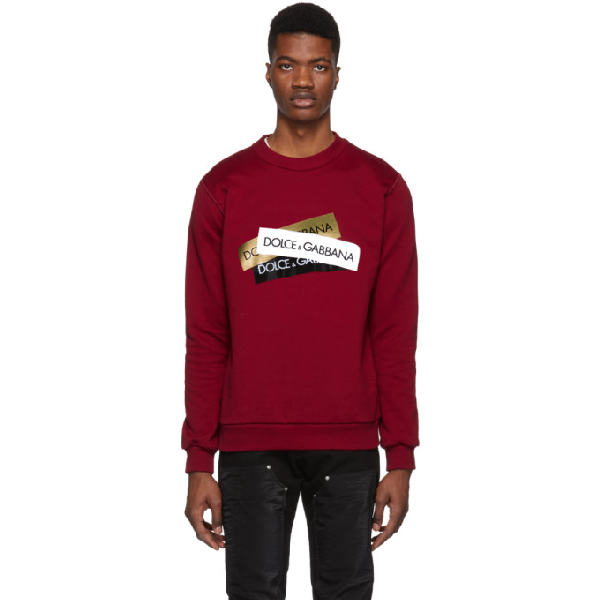 dolce and gabbana red sweatshirt