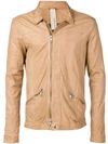 Giorgio Brato Leather Jacket In Brown