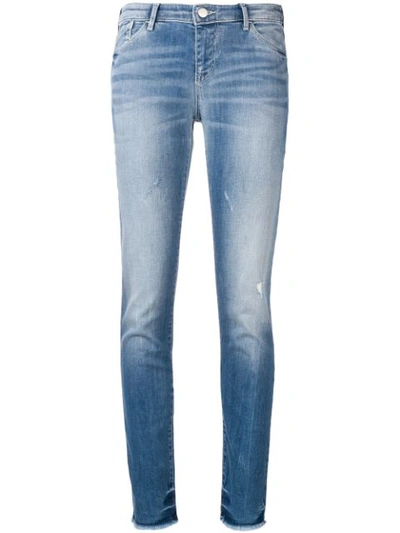 Emporio Armani Low Rise Skinny Jeans In Blue