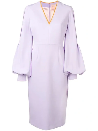 Roksanda V-neck Midi Dress In Purple