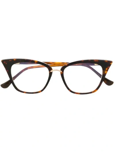 Dita Eyewear Cat-eye Frame Glasses In Brown