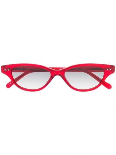 Linda Farrow Cat Eye Sunglasses In 红色