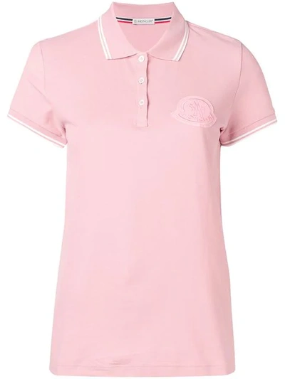 Moncler Basic Polo Shirt In Pink