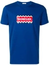 Moncler Logo Print T In Blue