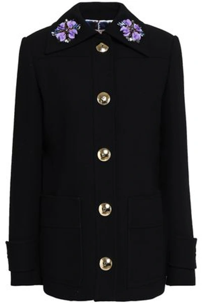 Emilio Pucci Embellished Cady Jacket In Black