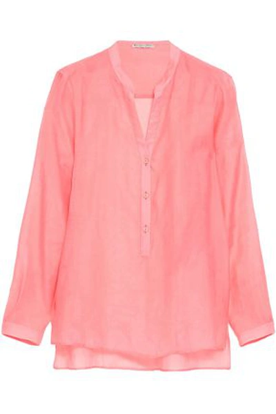 Emilio Pucci Woman Cotton And Silk-blend Shirt Pink In Peach