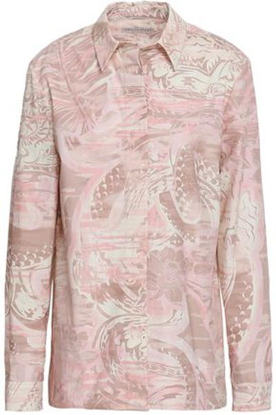 Emilio Pucci Woman Printed Cotton-poplin Shirt Pastel Pink