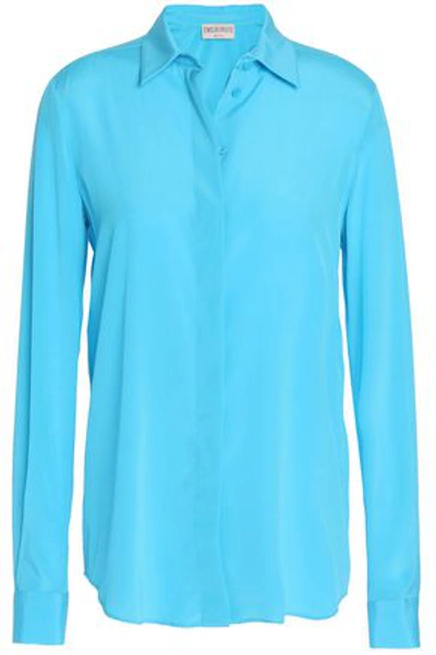 Emilio Pucci Woman Stretch-silk Shirt Turquoise