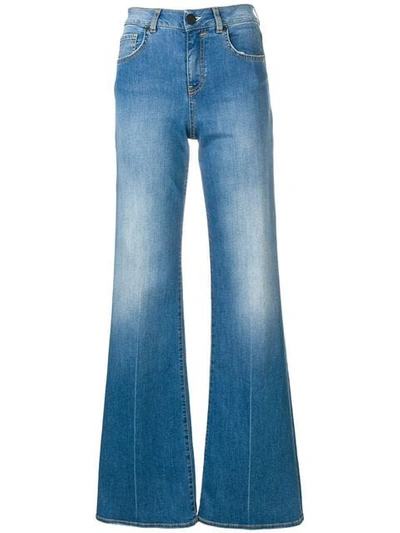 Pinko Flared High Rise Jeans In Blue