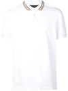 Brunello Cucinelli Contrast Collar Polo Shirt - White