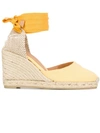 Castaã±er Carina 80 Wedge Espadrilles In Yellow