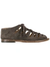 Alberto Fasciani Venere Flat Sandals In Brown
