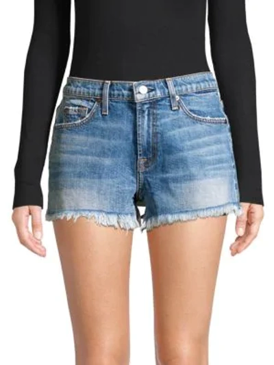 7 For All Mankind Cut-off Denim Shorts In Desert Oasis
