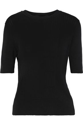 Rick Owens Ribbed Cotton-blend Top In Black | ModeSens