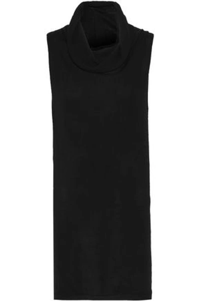 Rick Owens Woman Draped Cashmere Tunic Black