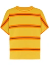 Maison Margiela Oversized Striped T In Orange