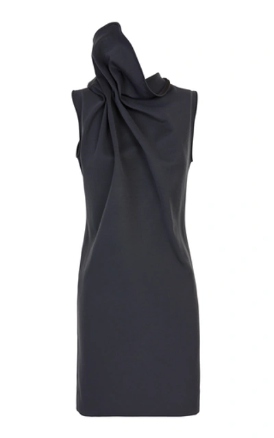 Maticevski Posie Structured Neckline Mini Dress In Grey
