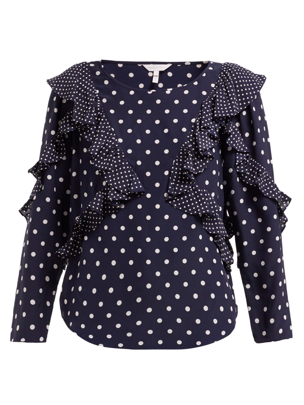 rebecca taylor polka dot blouse