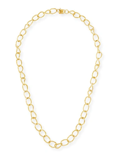 Ashley Pittman Lightly Hammered Necklace, 36"l In Bronze
