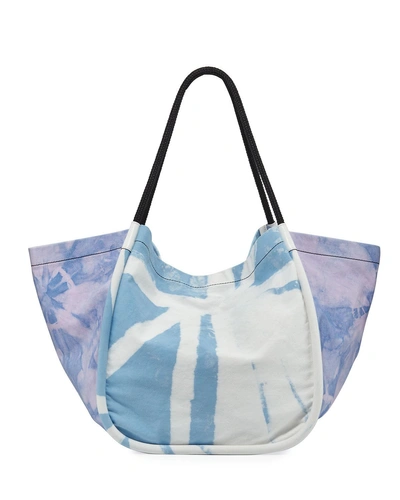 Proenza Schouler Extra Large Denim Tie-dye Tote Bag In Blue/purple |  ModeSens