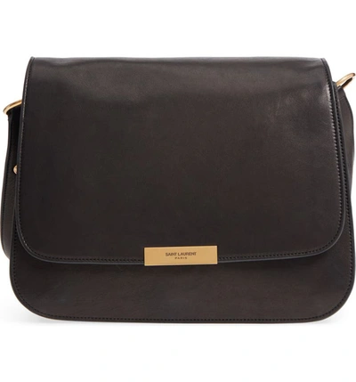 Saint Laurent Amalia Leather Flap Shoulder Bag - Black In Nero