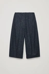 Cos Wool Culottes With Zip Detail In Blue