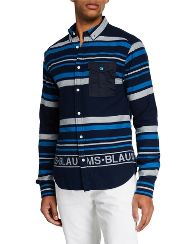 Ondenkbaar Banyan Doelwit Scotch & Soda Men's Regular-fit Ams Blauw Alpine Jacquard Sport Shirt In  Blue | ModeSens