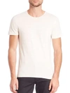 John Varvatos Men's Slub Short Sleeve Tee In Egg Shell