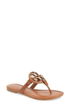 Tory Burch Miller Leather Sandals In Brown