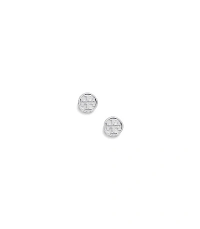 Tory Burch Miller Stud Earring In Tory Silver