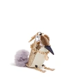 Tory Burch Sequin Bird Key Ring In Gold/pale Violet