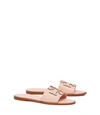 Tory Burch Ines Slide In Sea Shell Pink / Silver